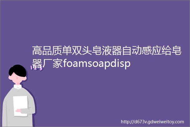 高品质单双头皂液器自动感应给皂器厂家foamsoapdispen